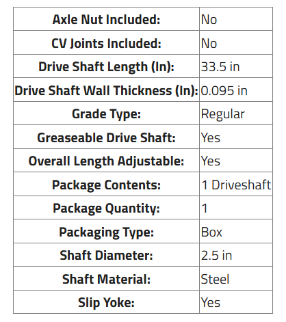 DORMAN Products FRONT DRIVESHAFT ASSEMBLY 2003-2013 DODGE RAM 2500/3500 5.9L/6.7L DIESEL 4WD (AUTOMATIC TRANS)