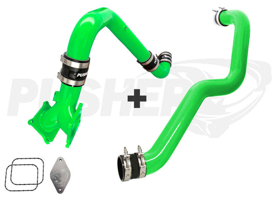 Pusher SuperMax Intake System & Pusher Max 3" Driver-side Charge Tube for 2011-2016 Duramax LML Trucks