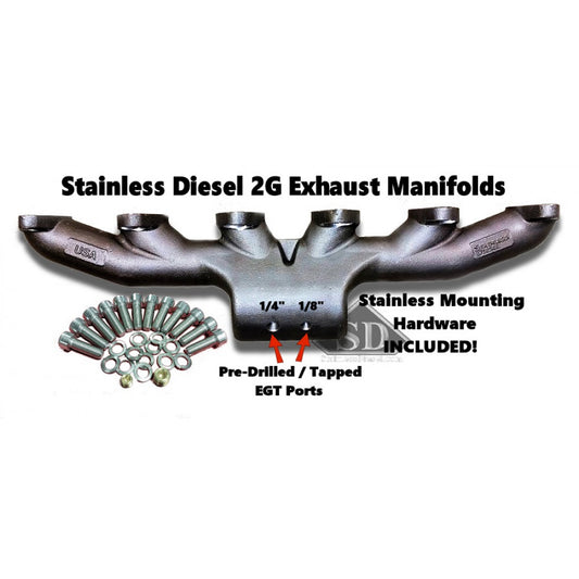 T-3 24 Valve Stainless Diesel Exhaust Manifold